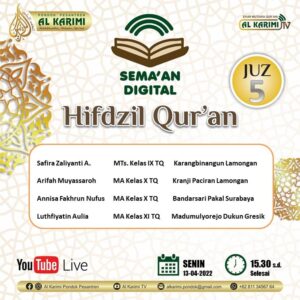 Sema’an Hifdzil Qur’an Digital, kali ini (13/04)